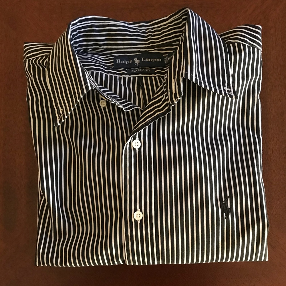 Ralph Lauren Long Sleeve Striped Dress Shirt